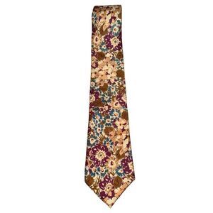 Claybrooke Men's Fall Floral 100% All Silk Tie